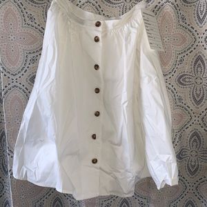 High waisted linen skirt